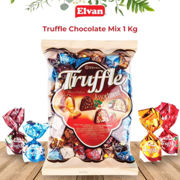 

Ay00! Coklat Arab Turki Elvan Truffle Chocolate Assortment Kemasan Besar 1000 gr / 1 kg (ED : 2026)