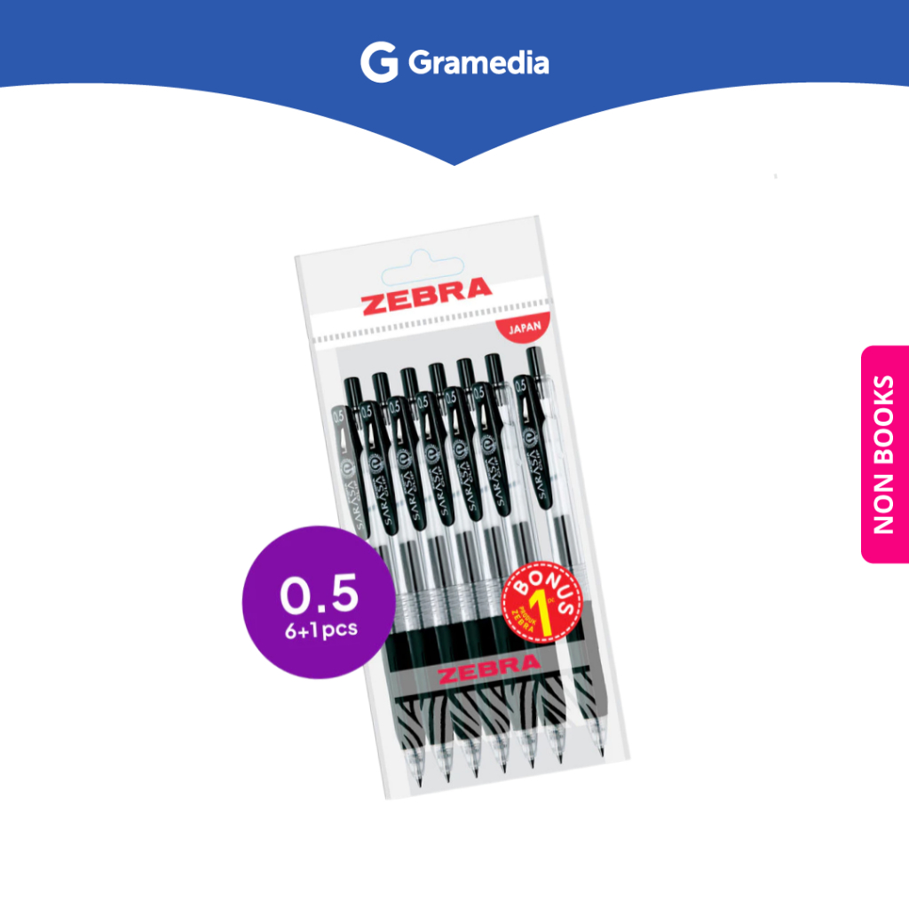 

Gramedia Depok - ZEBRA SARASA CLIP 05 BLACK SET 6 PCS