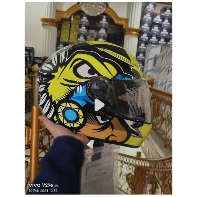 HELM ZEUS 811 AL29 YELLOW STABILO PAKET GANTENG