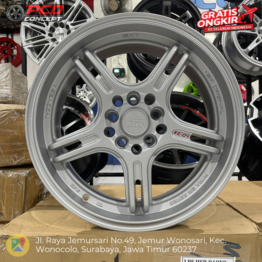Jual velg mobil ertiga luxio innova lama ring 15 original hsr fe04 palang 5 velg jdm