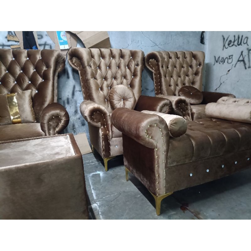 sofa wingchair 3111+meja+bench
