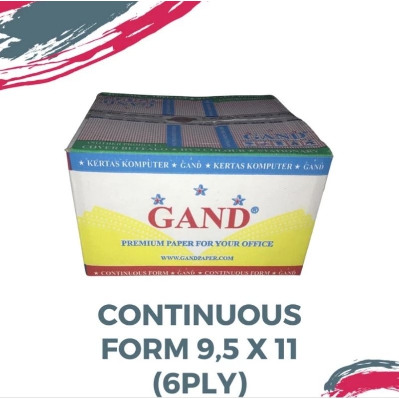 

GAND Continuous Form 6 Ply 9,5 x 11" Utuh / PRS.