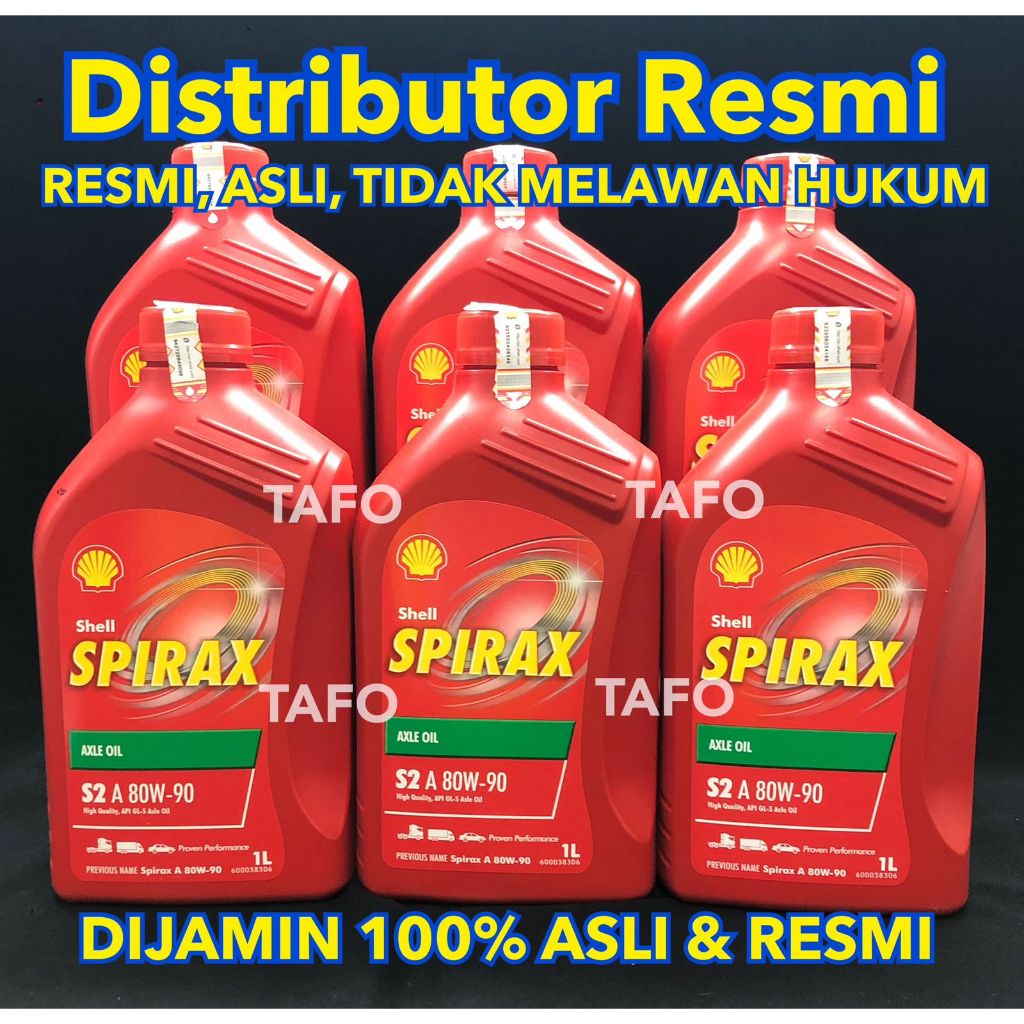 SHELL SPIRAX AXLE OIL S2 A 80W-90 ORIGINAL / SHELL SPIRAX OLI GARDAN 80W-90 LITER / OLI GARDAN SHELL