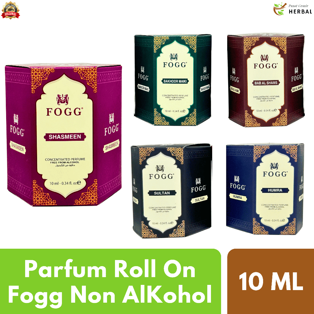 Diskon MINYAK WANGI FOGG NON ALCOHOL TAHAN LAMA UNTUK SHOLAT PARFUM OLES TANPA ANTI ALKOHOL PRIA & W