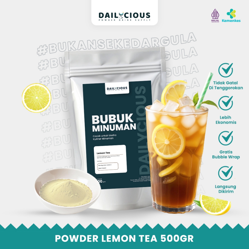 

Bubuk Minuman Lemon Tea 500 gram - Powder Lemon Tea 500 gram