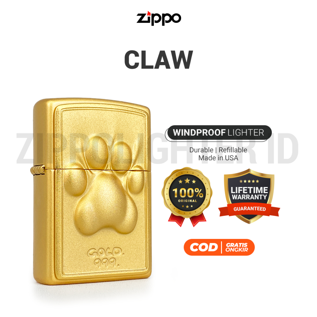 Korek Api Zippo Gold Claw