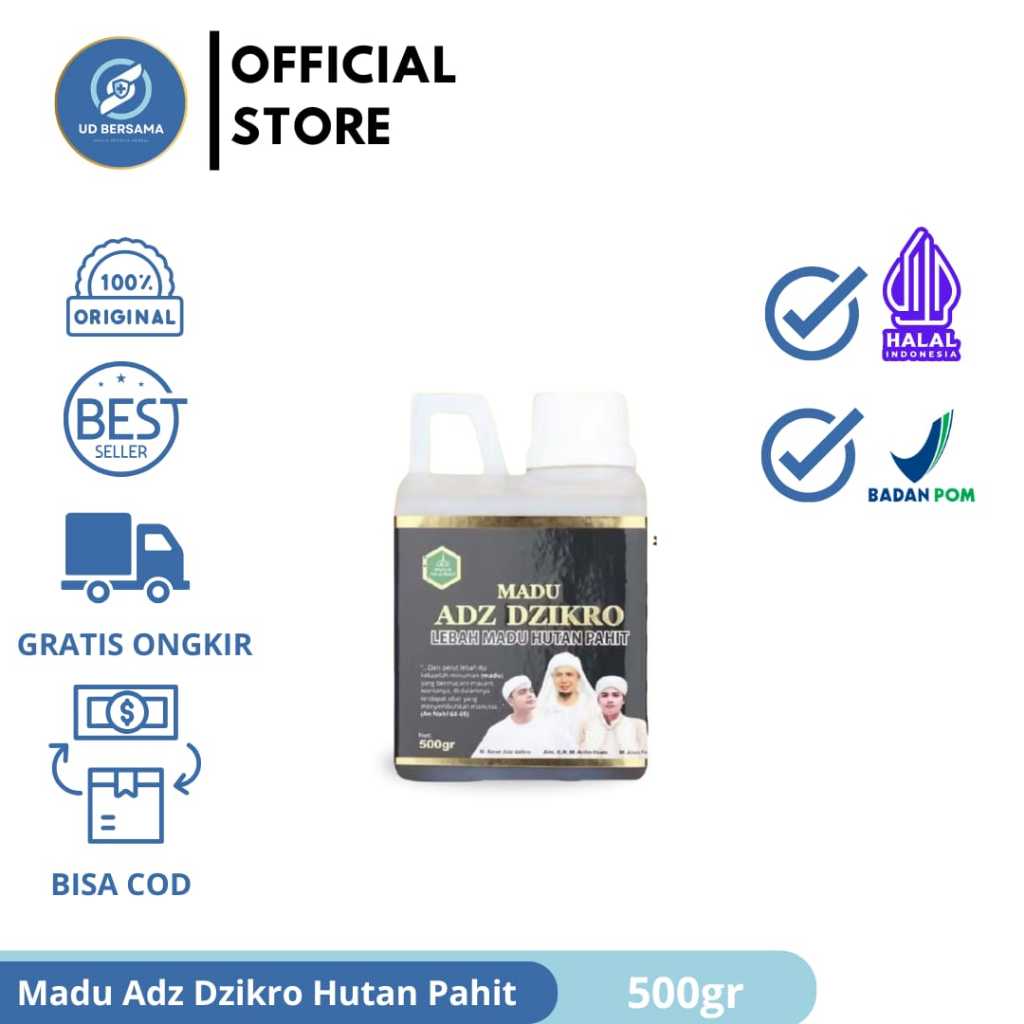 

ADZ DZIKRO Madu Kesehatan Hutan Hitam Pahit 500 Gram Banjarmasin