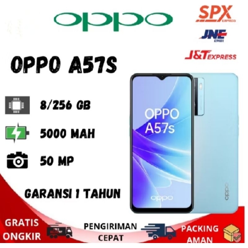 HP OPPO A57S RAM 8/256GB NEW FULLSETBERGARANSI 12 BULAN