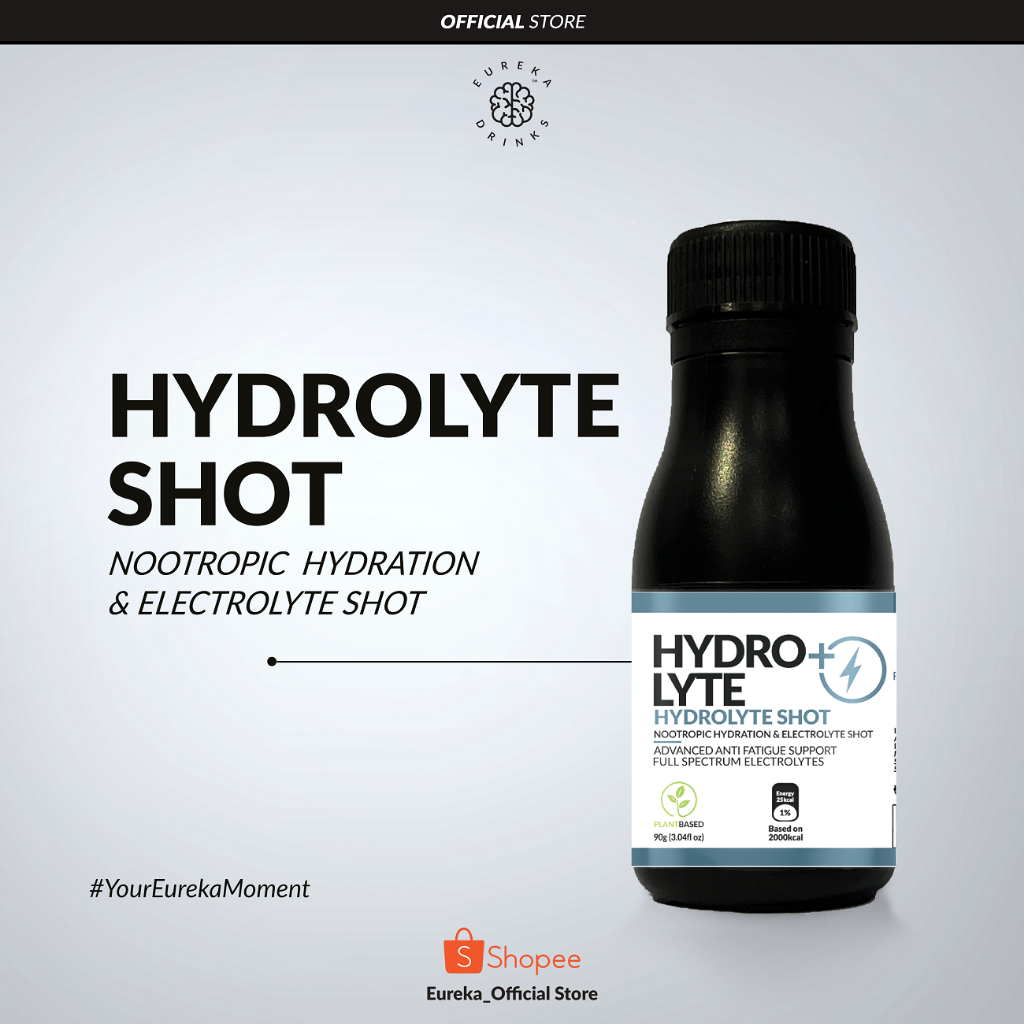 

Eureka Drinks, Hydrolyte Shot 90ML (Nootropic Hydration Shot)