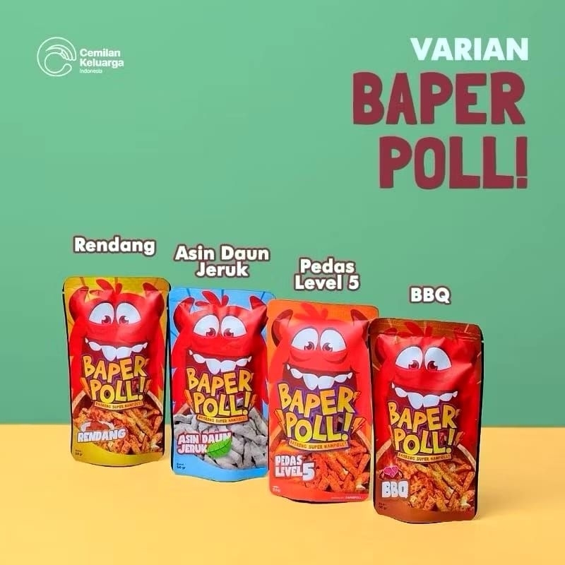 

CEKELIN BAPERPOLL SNACK (Basreng Super Nampol) 5 Varian Rasa