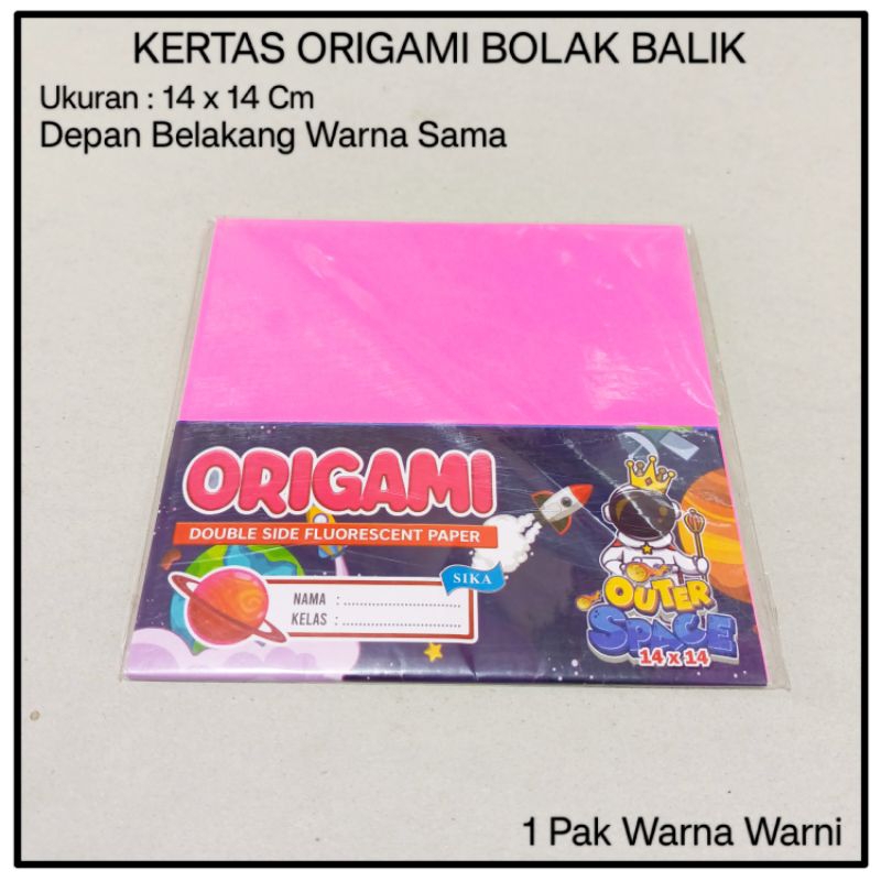 

1 Pak Kertas Origami 14x14 Cm Depan Belakang Sama Warna