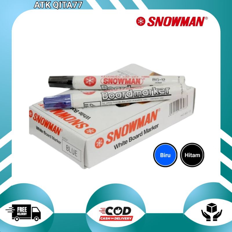 

Spidol Papan Tulis - Spidol Snowman White Board BG-12 [Harga 1 Pcs]