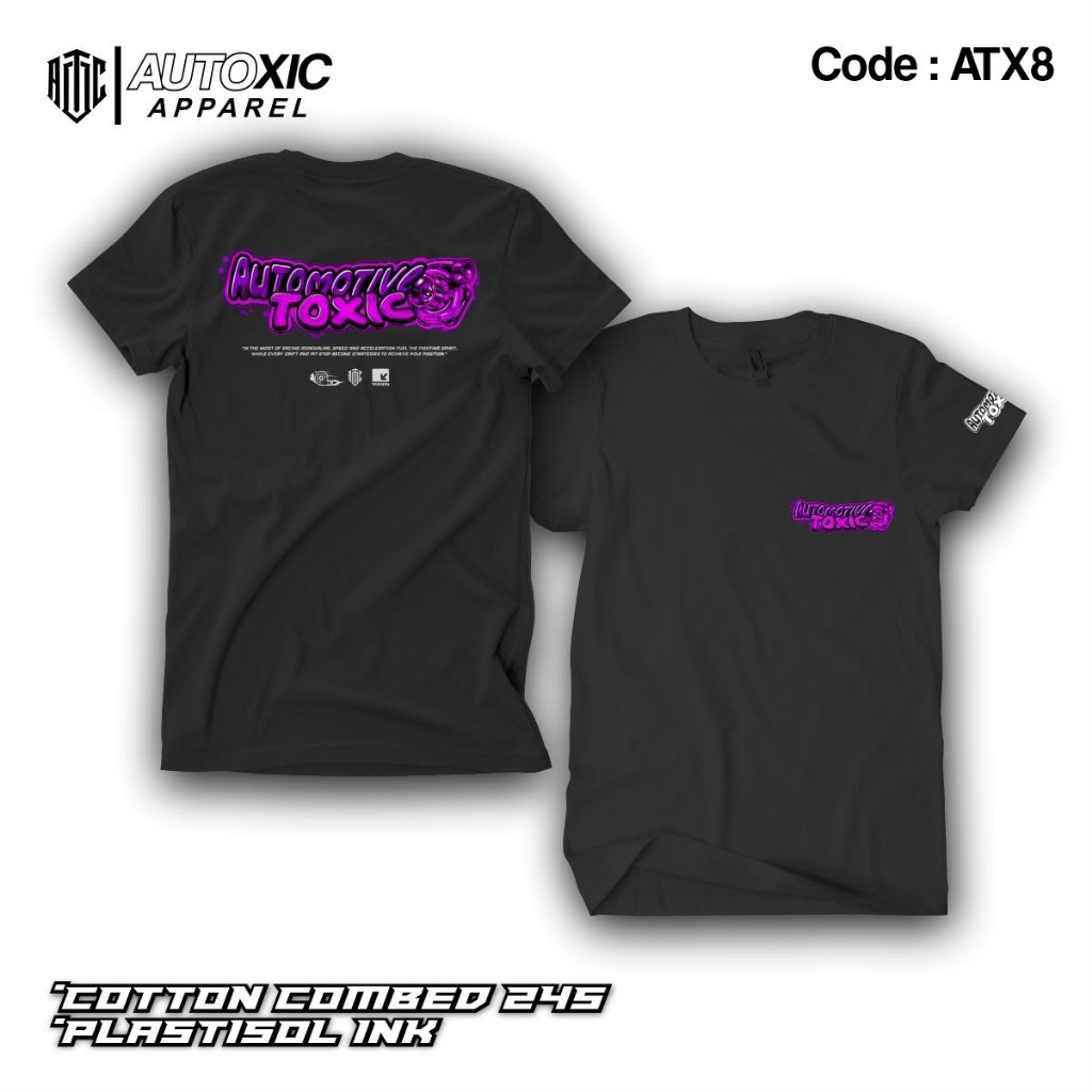 kaos pria Automotive toxic purple racing otomotif baju distro pria wanita oversize