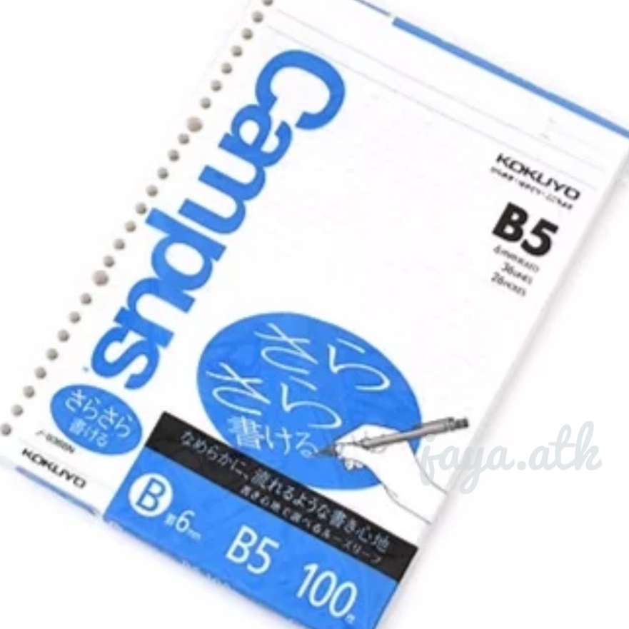 

Termurah Kokuyo Campus Loose Leaf Paper B5 1 Sheets 6 Mm Rule 26 Holes