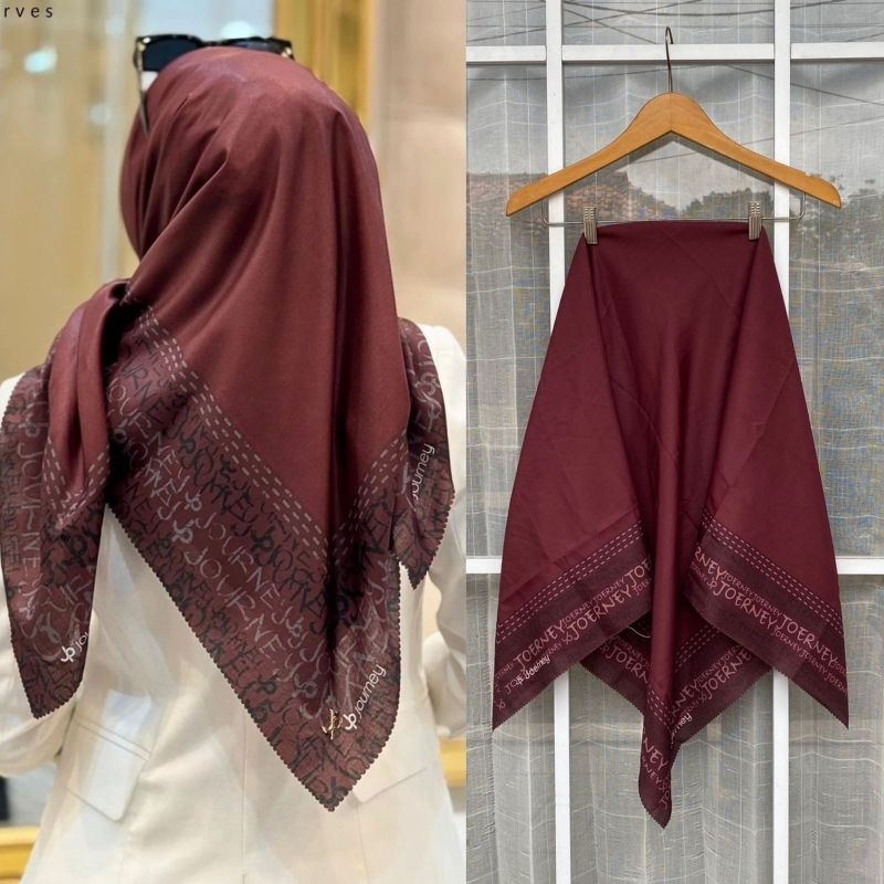 Best seller Hijab Segiempat Voal Motif terbaru// Hijab segiempat Voal Motif kode D1