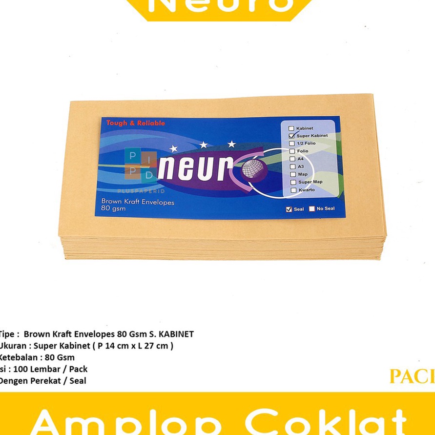

KP8 NEURO Amplop Coklat Ukuran Cabinet 14 x27 cm Seal Pack