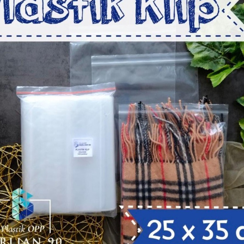 

Termurah Plastik Klip Ziplock 25 x 35 cm Kemasan Baju Garment