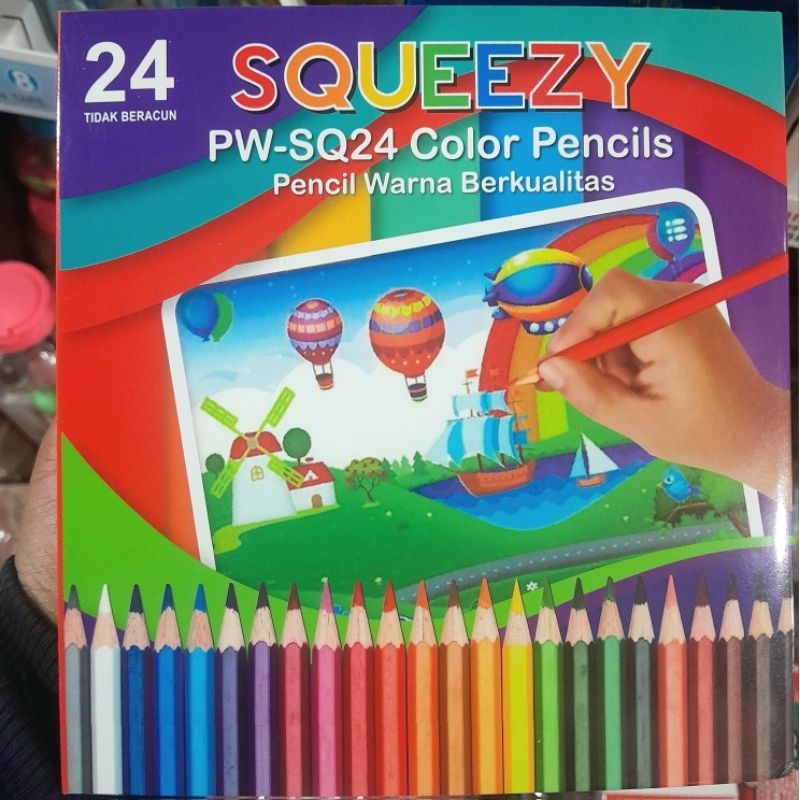

Pensil Warna Squeezy 12 dan 24 warna
