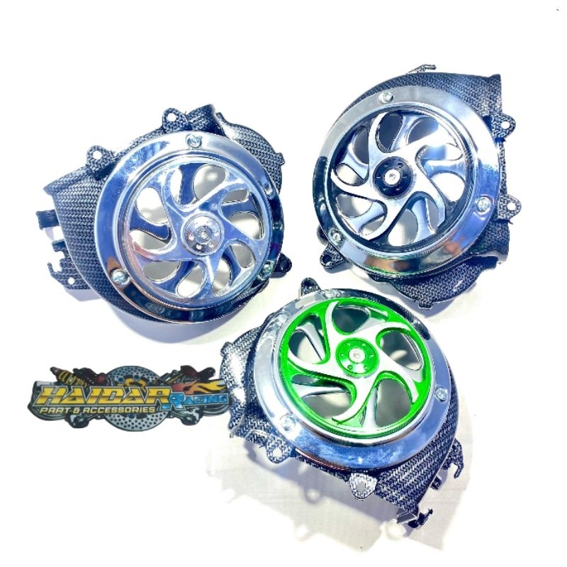 Cover tutup kipas mesin carbon set spiner crome beat karbu scoopy karbu spacy karbu