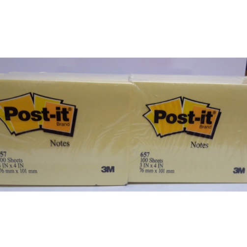 

FG2 3M post it Sticky Notes 657 yellow notes 3x4