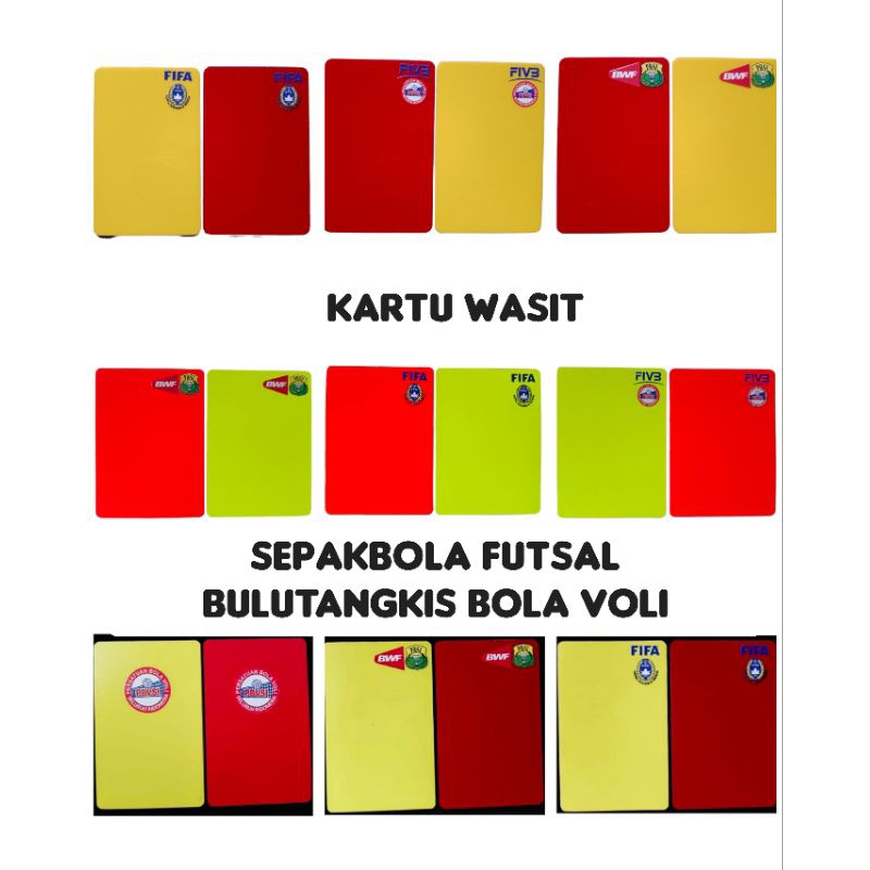 Kartu Wasit Terbaru / Perlengkapan Wasit Sepakbola Futsal Bulutangkis Bola Voli / perlengkapanwasitn