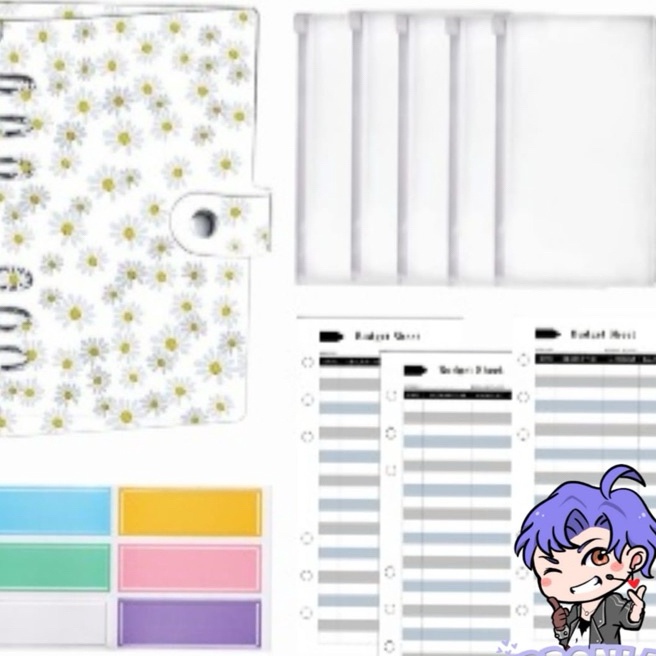 

KI3 A6 Set Lengkap Binder DAISY REGULER Transparan Nabung Pemula