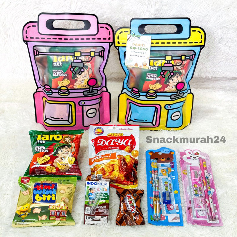 

SET Hampers Claw 02 Bingkisan Ulang Tahun READY SELALU Tas Ziplock Souvenir Snack Makanan Ringan Anak Anak dengan Mainan Sudah Termasuk Isi Nya