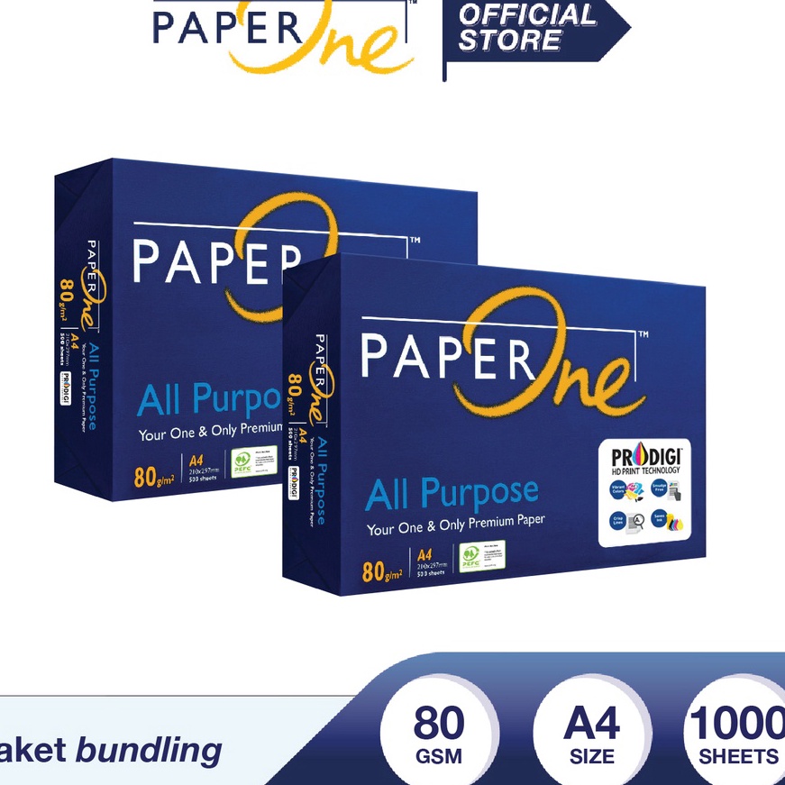 

HJ6 PaperOne Kes A4 8gr All Puose 2 Rim 1 lembar Kes HVS A4 Kes Fotocopy