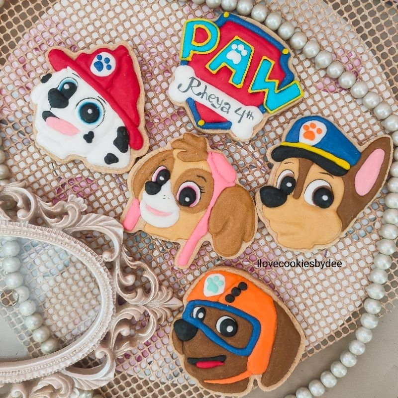 

COOKIES PAW PATROL KUKIS KARAKTER SOUVENIR ULANG TAHUN