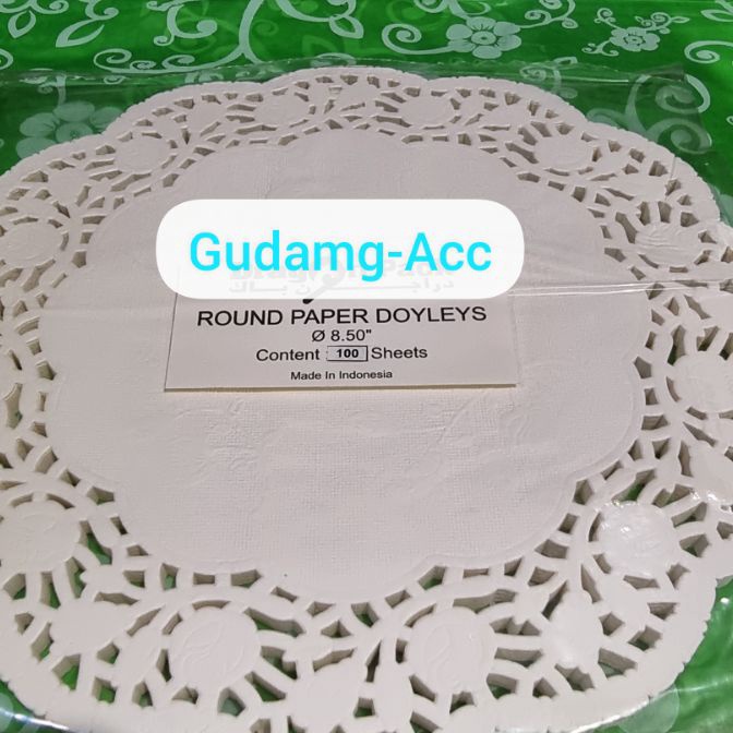 

Unggul Kes Doilies Paper Round uk 85 inchi Flower MG White isi 1 Lembar