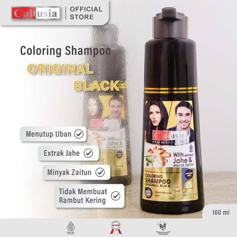 DEVNEN Pewarna rambut 500ml Shampo penghitam rambut uban Original Black/Brown Extract Gingseng Hair 