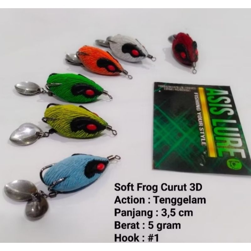 Soft Frog Curut 3D Tenggelam Asis Lure