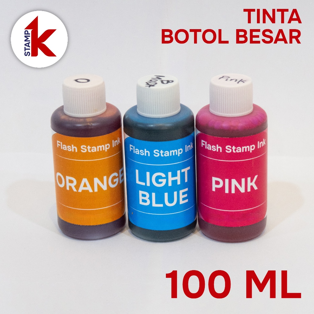 

Tinta Stempel Flash Warna Premium Ex-Jerman Besar 100ml