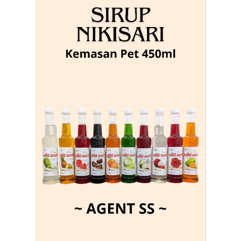 

Sirup NIKISARI aneka rasa buah kemasan pet 450ml ( botol plastik )