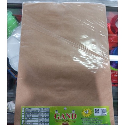 

Limit Amplop Coklat polos Folio Gand 1pak1pcs