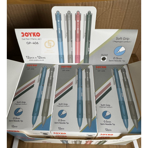 

(12 GROSS / 12 PCS) Gel Pen Pulpen Pena Joyko GP-406 0.5 mm