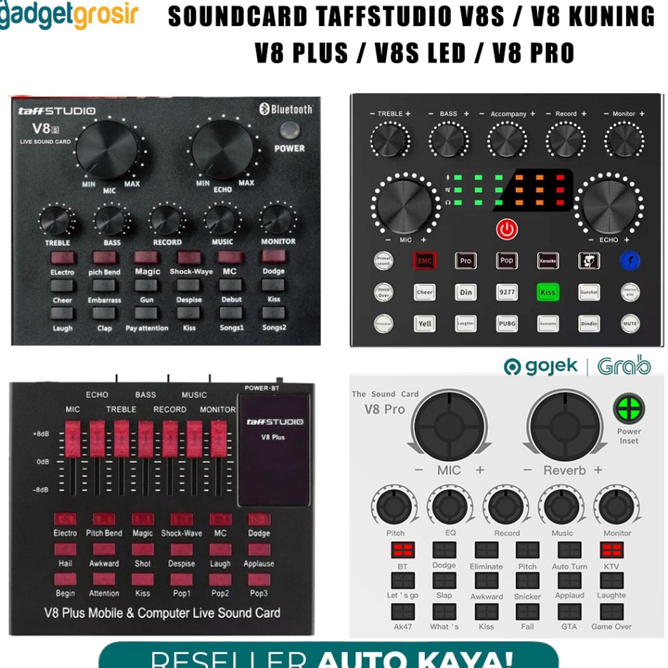 Free Garansi  Soundcard Mixer V8S V8 V8 Plus V8S LED Sound Card V8s Audio USB Externall Mixing Podca