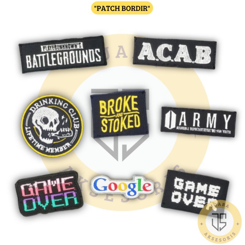 Iron Patch Jahit Bordir Logo Patch Emblem Keren Aksesoris Bordir