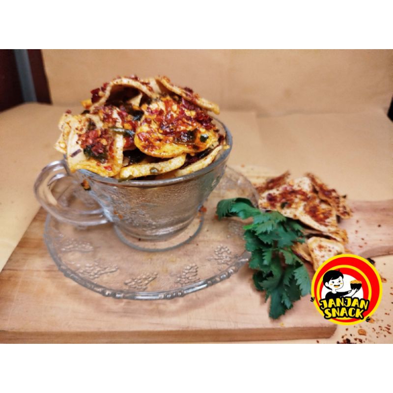 

BASRENG KOIN PEDAS DAUN JERUK Gurih pedas renyah Home Made ukuran 500 Gram