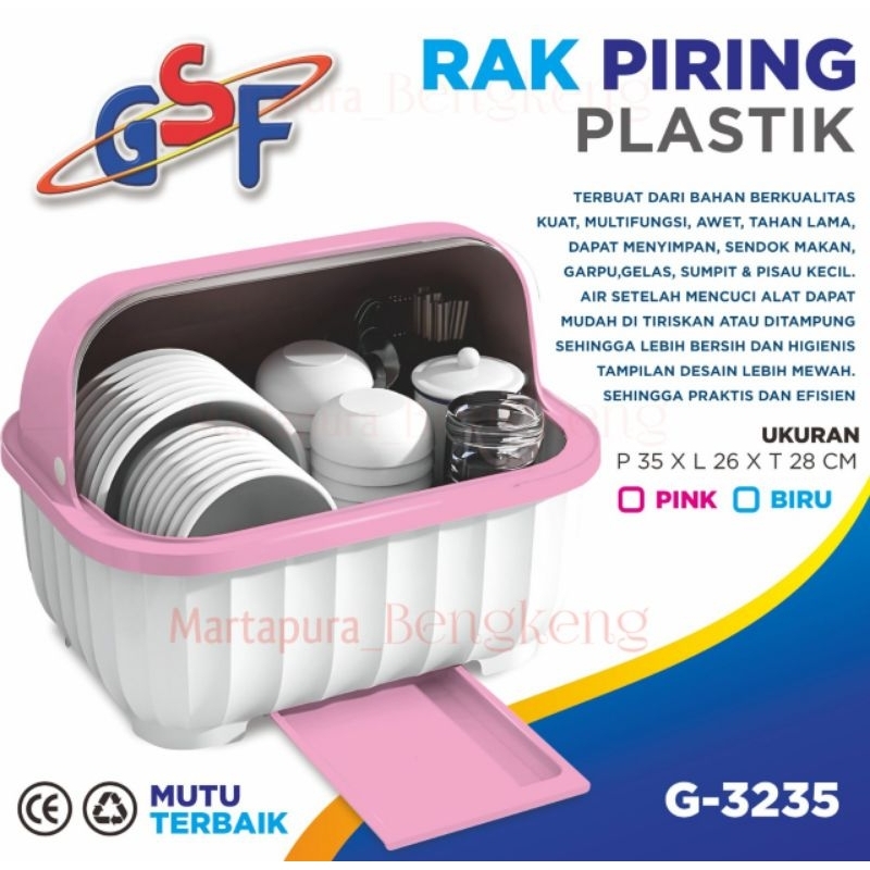 Rak peniris piring plastik / Rak piring GSF