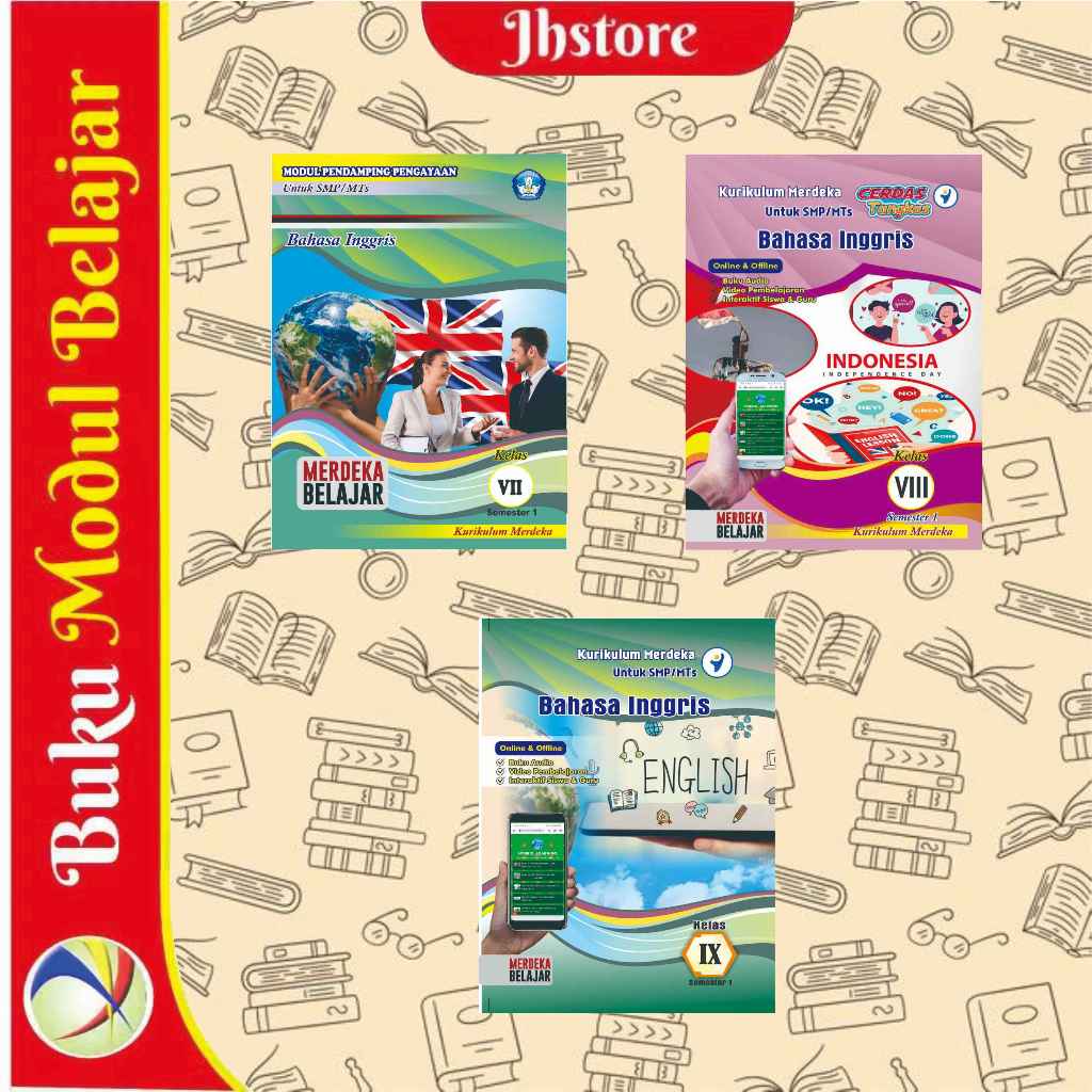 Buku Modul Belajar Bahasa Inggris SMP/MTS Kelas 7-9 Semester 1 - Kurikulum Merdeka - Almas