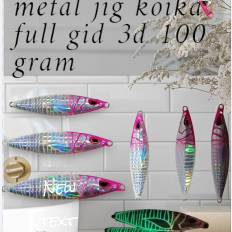METAL JIG KOIKA FULL GID CUTTING DECAL STICKER 3D