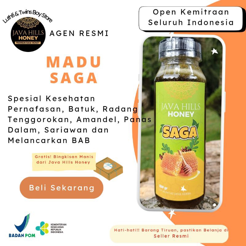 

(100% ASLI) Madu Saga by Java Hills Honey (meredakan sariawan, mengatasi batuk, demam, radang dan panas dalam)