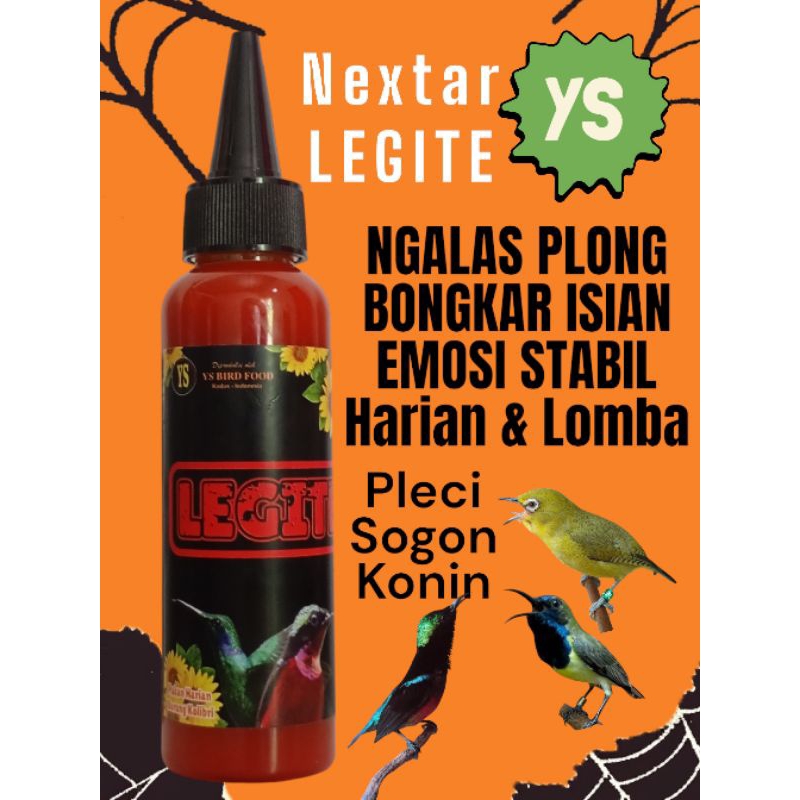 (Baru) Pakan Nektar Harian dan Lomba Sogon YS LEGITE NEKTAR Tanpa Kroto
