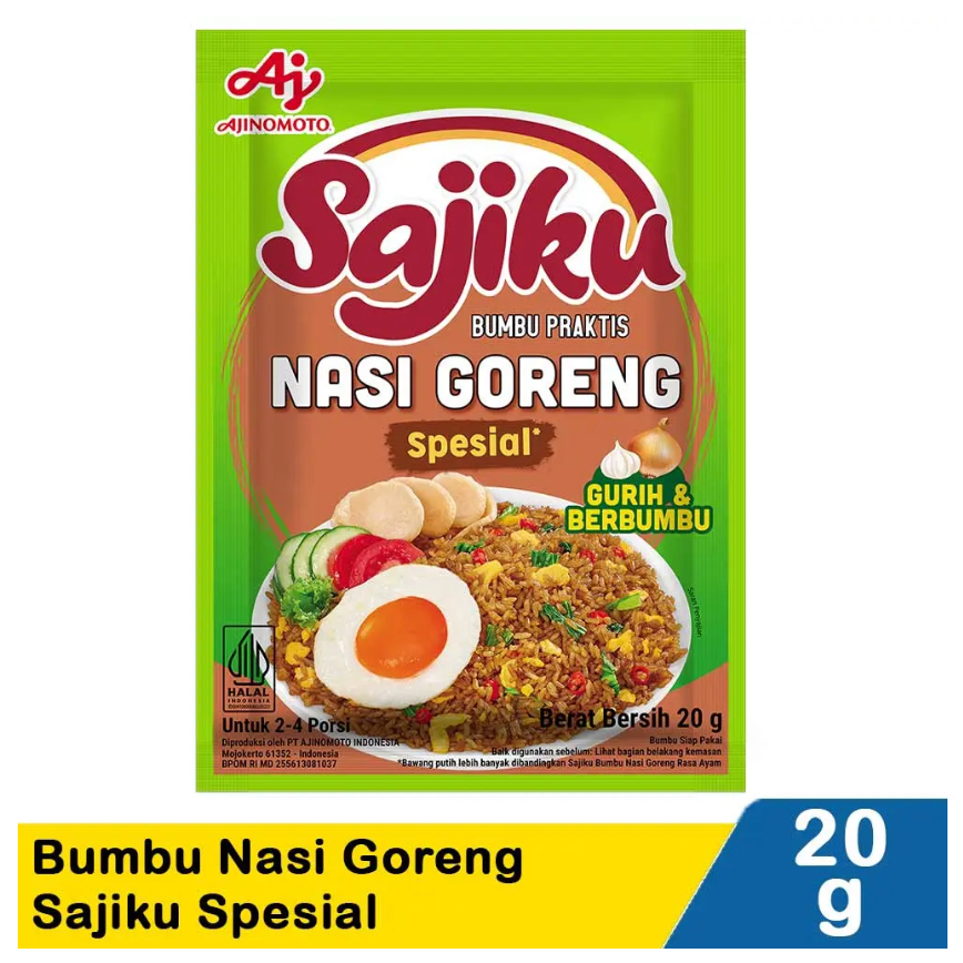 

Ajinomoto Bumbu Nasi Goreng Sajiku Kecap 20 Gram