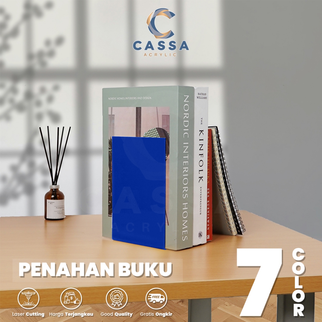 

Pembatas Buku Akrilik / Sekat Buku Akrilik Minimalis Simpel / Acrylic Book Stand 2mm