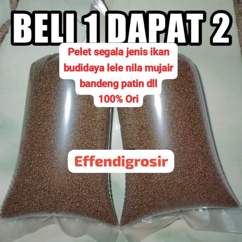 BELI 1 DAPAT 2 - 100%ori PELET IKAN PROTEIN 33% UKURAN 2MM (KECIL) PUR VOER PELET PAKAN IKAN APUNG M