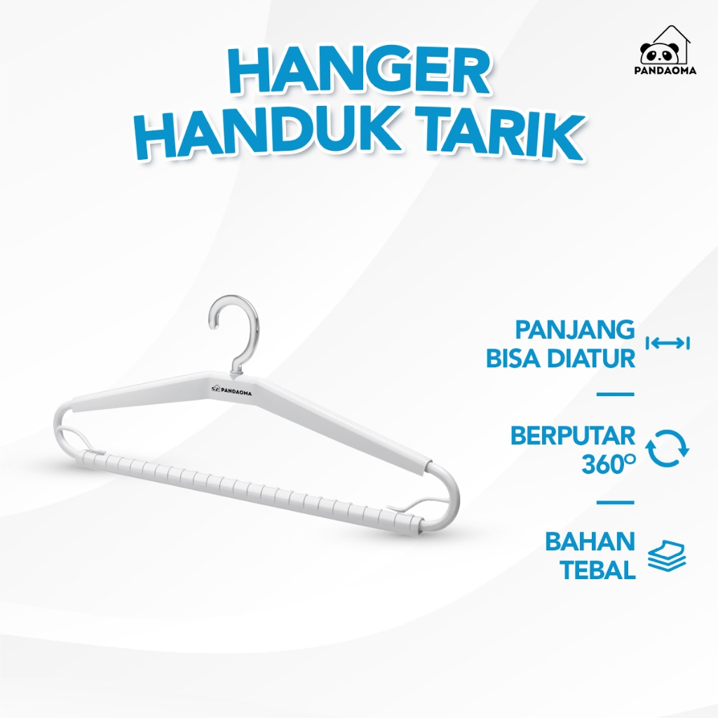 Pandaoma Hanger Tarik Gantungan Baju Tarik Hanger Handuk Hanger Panjang