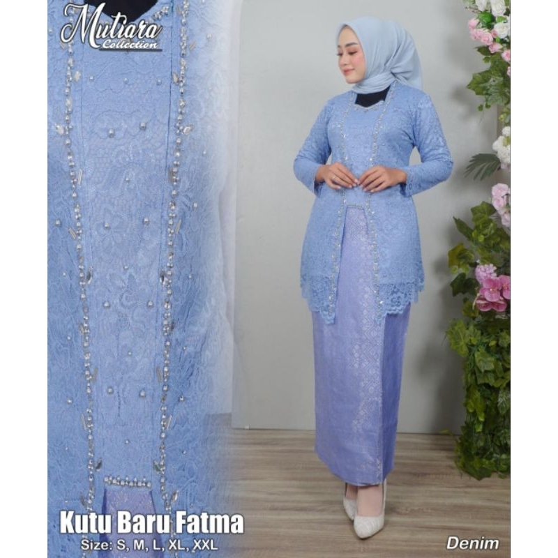 stelan kebaya tunik kutubaru fatma / kebaya modern / kebaya kartini / seragam kebaya
