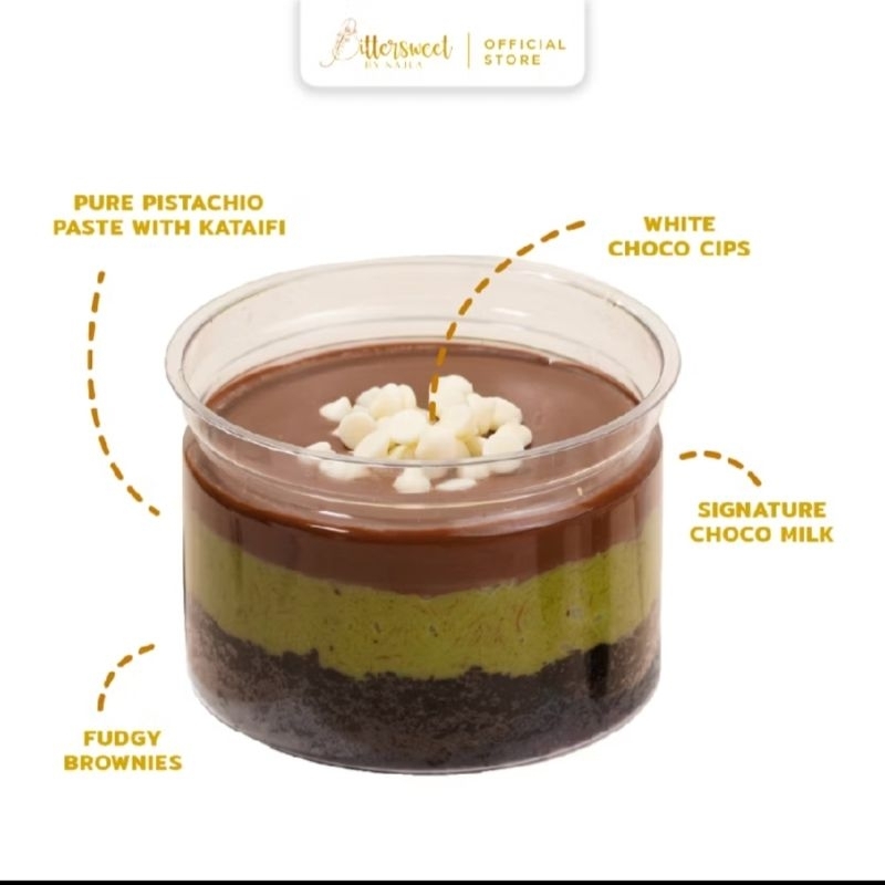 

(READY) Dubai Choco Pistachio / Coklat Dubai Bittersweet by Najla